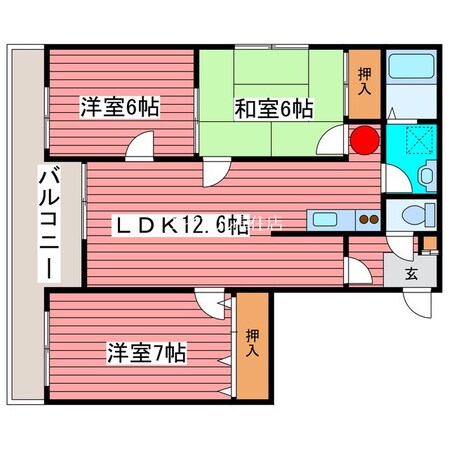 リップル西岡の物件間取画像